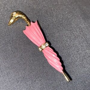 3/$30 Vintage Adorable Duck Umbrella Brooch